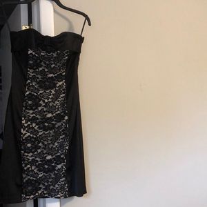 Black Scott Mc Clintock cocktail dress with lace